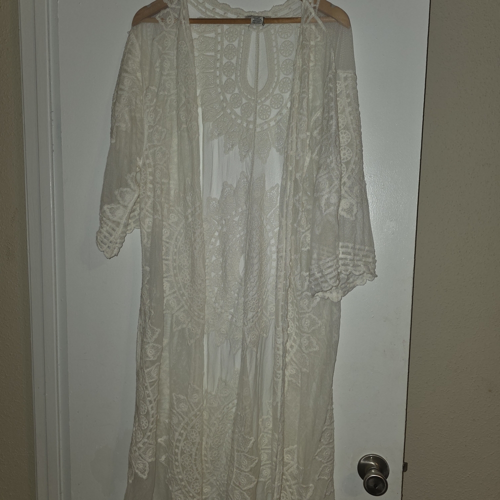 Rachel Zoe Cream Lace Cardigan
